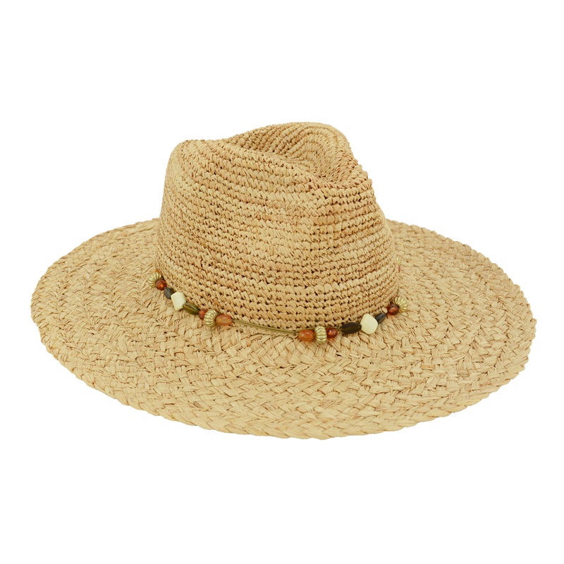 Rough Braid Raffia Panama Hat