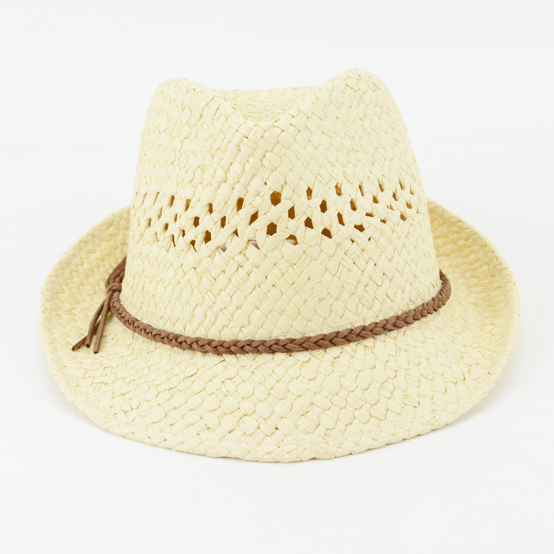 fashion cheap handmade paper straw fedora hat