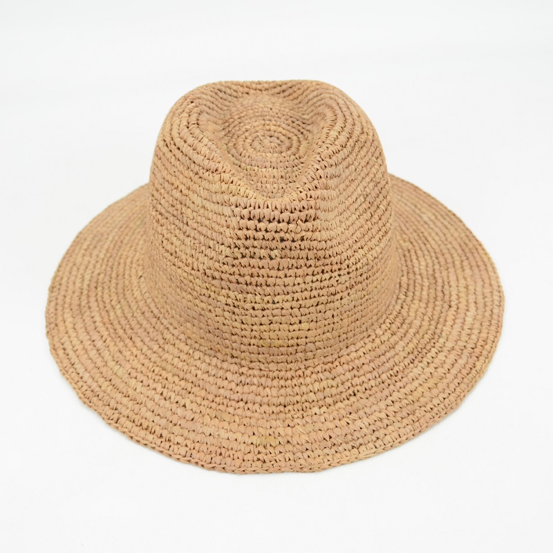 Camel Raffia Panama Hat