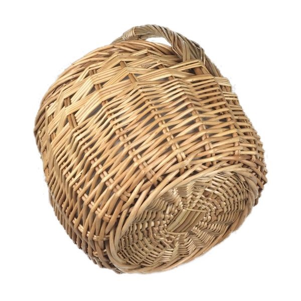 Natural wicker basket bag
