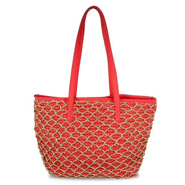 Crochet Hand Woven Natural Straw Bags