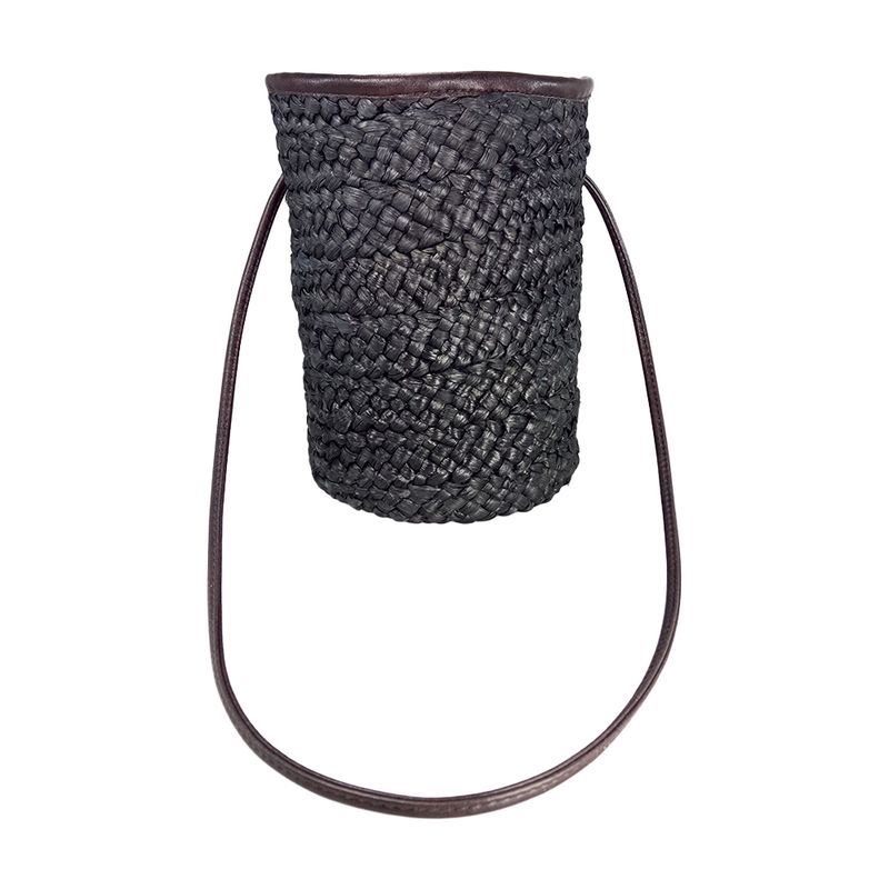 Handwoven cornhusk straw bucket tote bag,shoulder bag