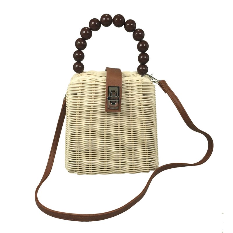 summer designs wholesale hollow straw shoulder rattan bag