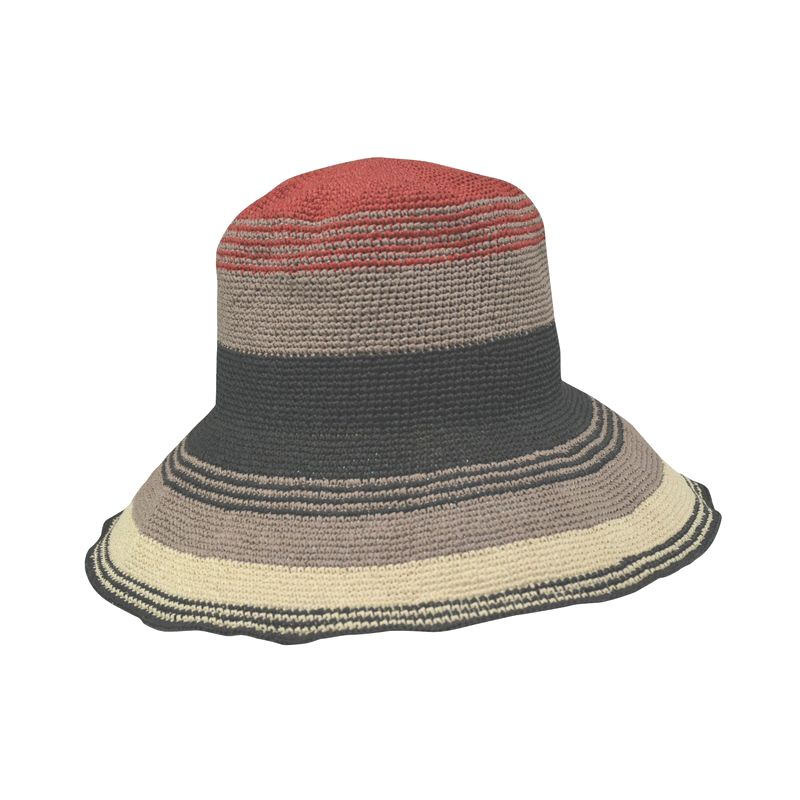 crochet paper straw sun hat