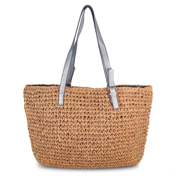 crochet straw large tote