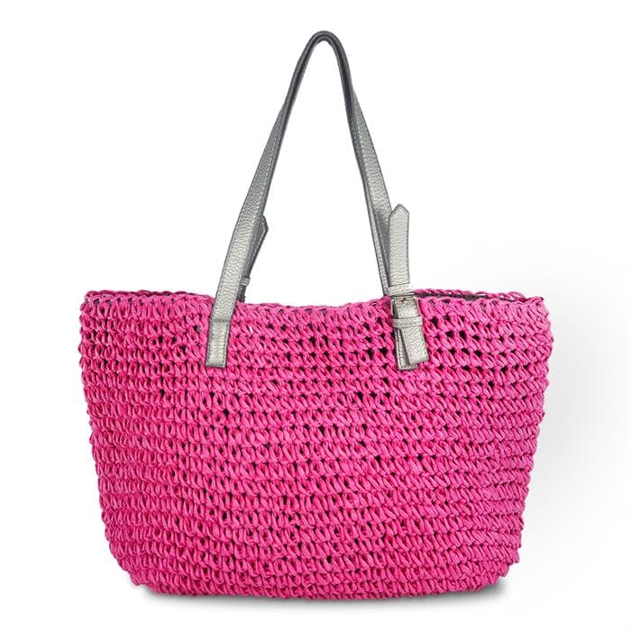 crochet straw large tote