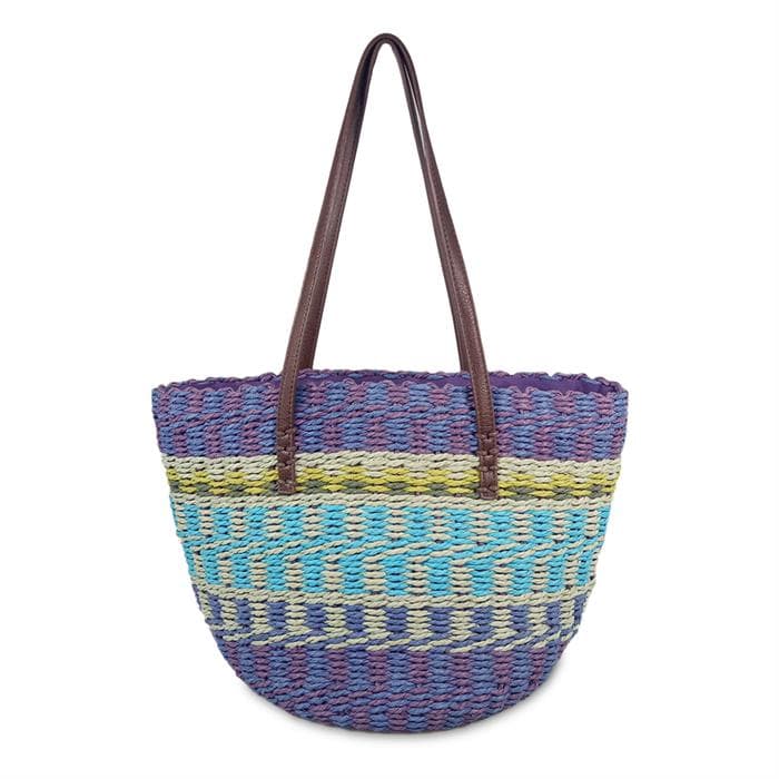 colorful straw bag for summer