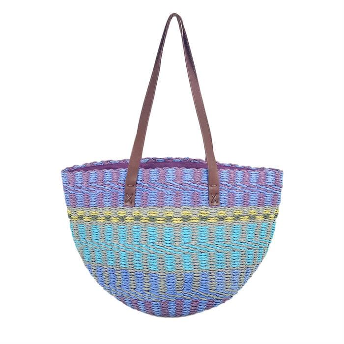 colorful straw bag for summer