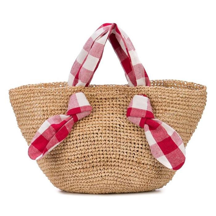 raffia straw tote