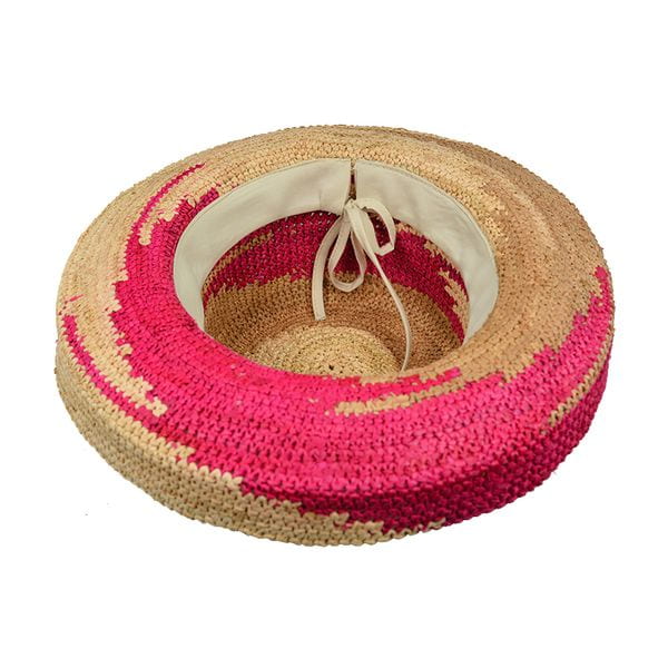 Crocheted Shapeable Straw Raffia Hat