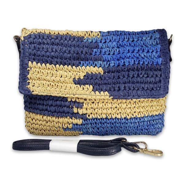 Straw envelope clutch bag messenger bag