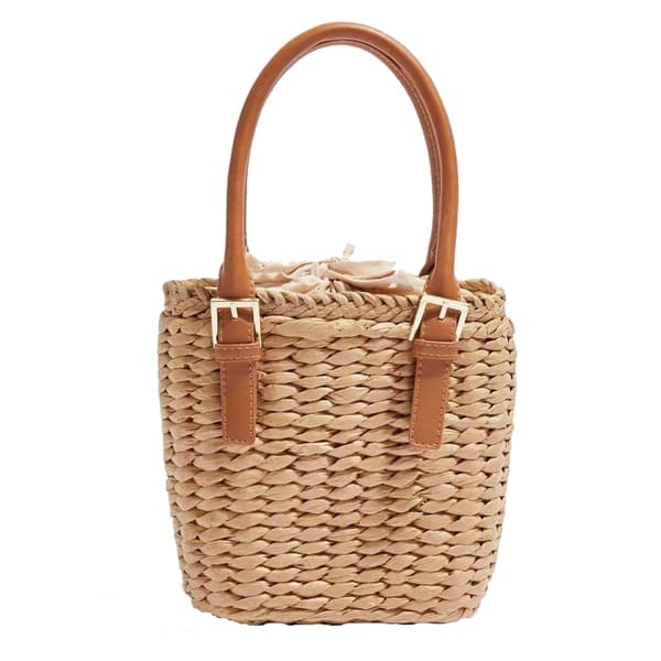 Straw Mini Grab Bag Tote