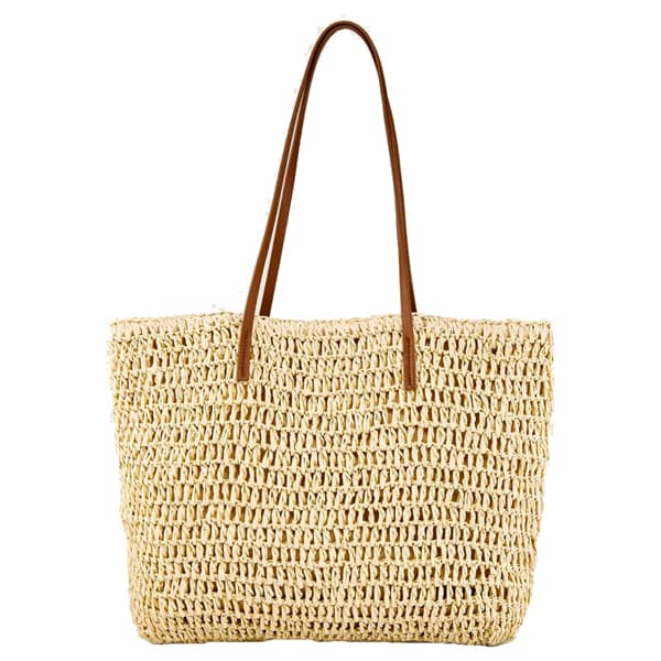 crocheted paper raffia shopper