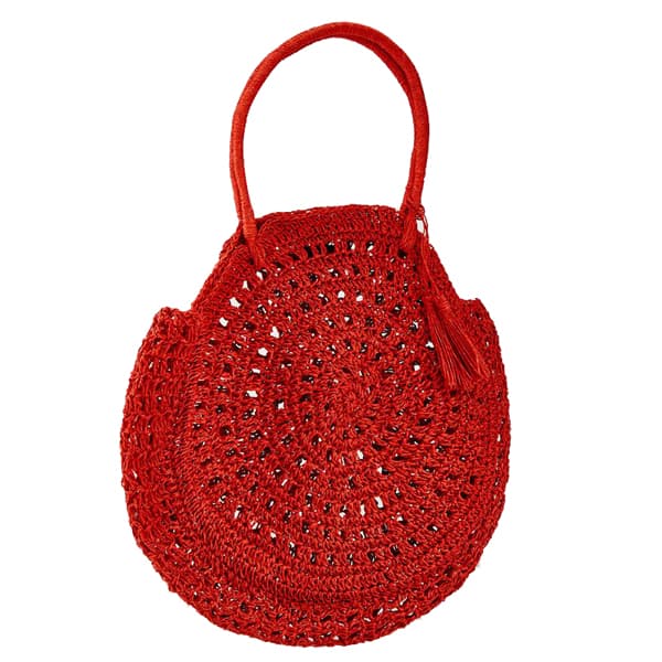paper straw crocheted bag