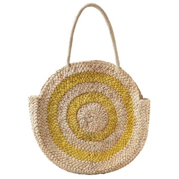 sunshine large round straw bag