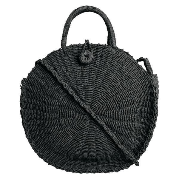 Handmade round straw bag