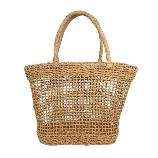 Hollow carved design straw bag