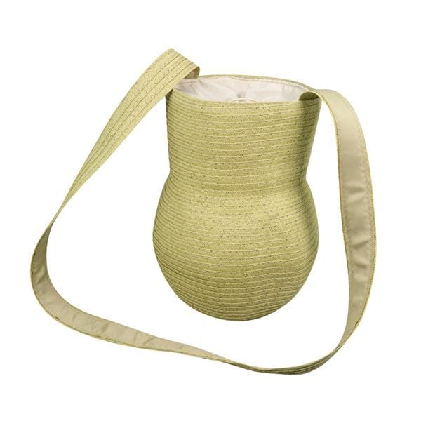Handmade woven straw bucket bags
