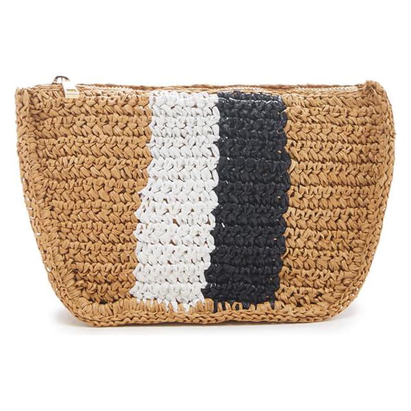 stripe woven crossbody bag