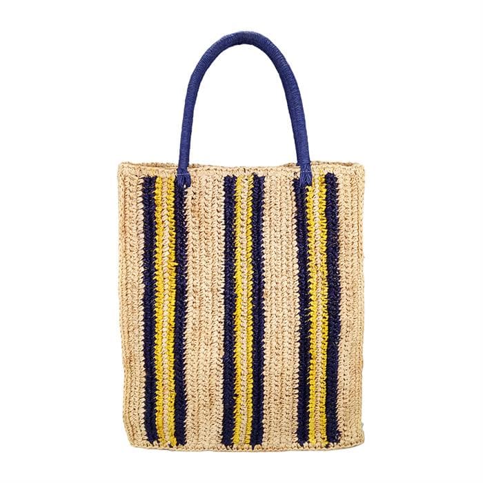 wholesale striated raffia tote bag from Qingdao Orientnew