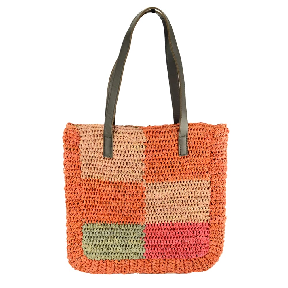 colorful straw raffia bag for summer