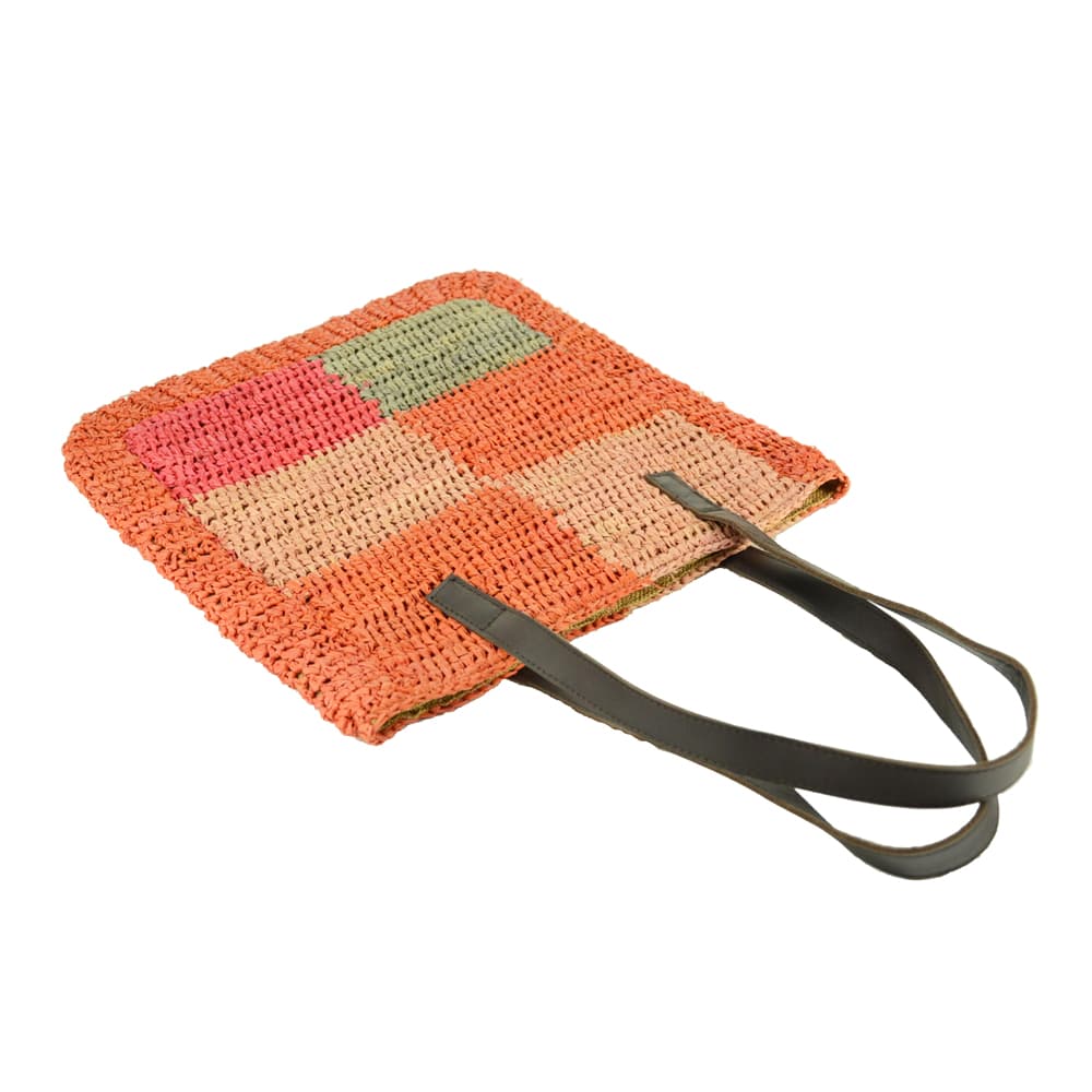 colorful straw raffia bag for summer