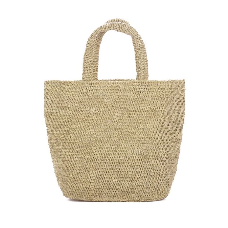 tight weave raffia tote for women