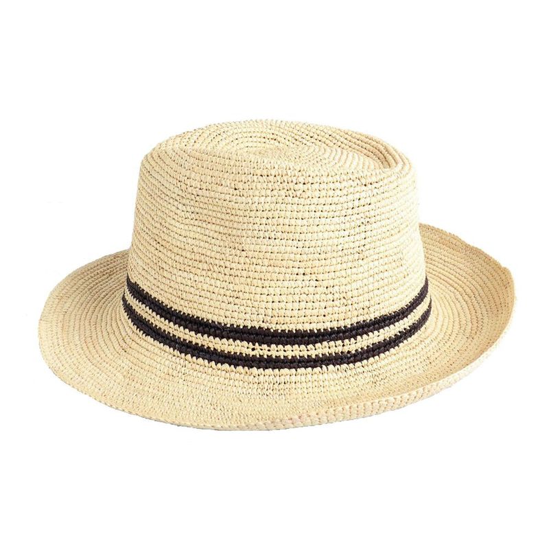 black bands raffia panama hat