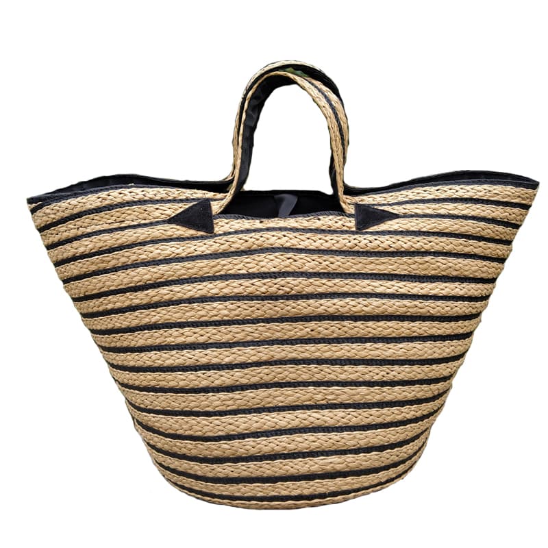 Macy striped straw tote|Made in China straw tote