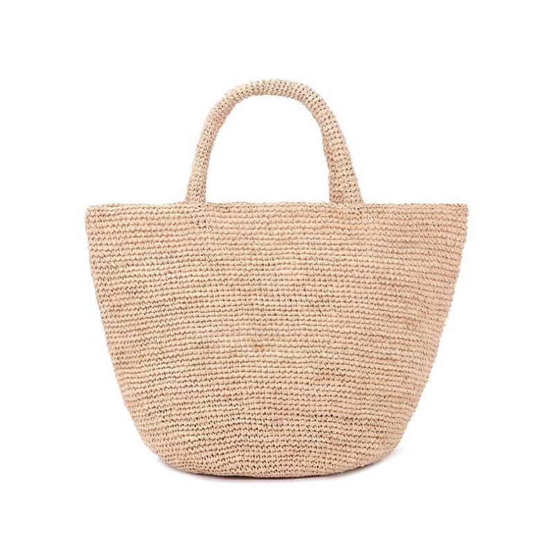 woven raffia tote-Amy|handmade crocheted raffia tote