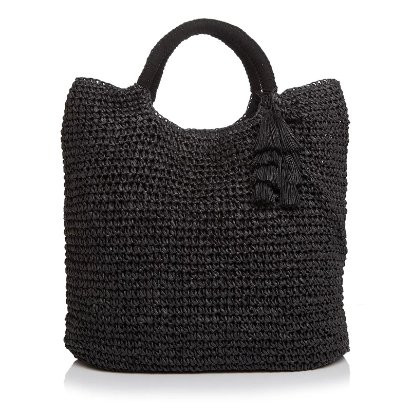 black large straw tote made in China