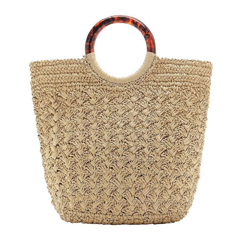 woven ring handle bag