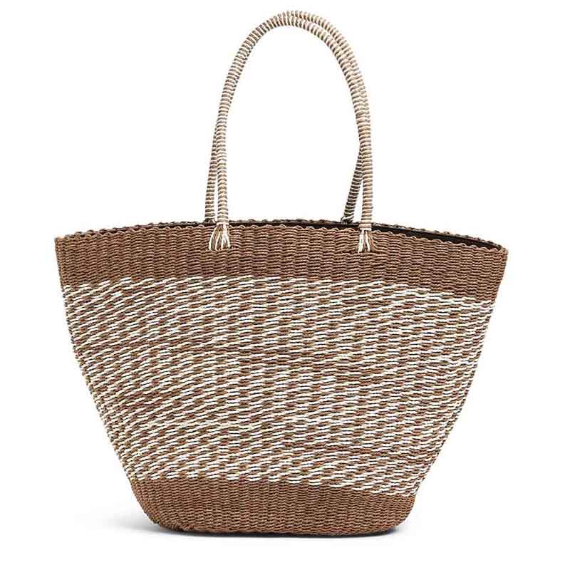 straw beach tote handmade bag