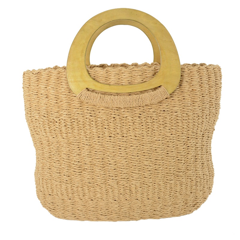 Handmade Straw Tote Beach Bag