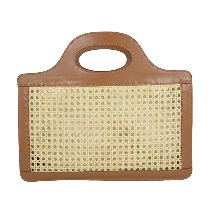 rattan bag tall-tan