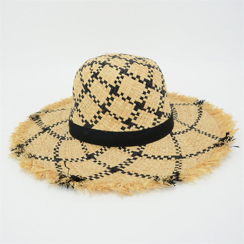 floppy wide brim raffia hat