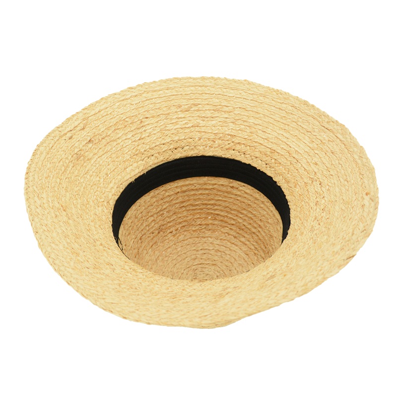 panama raffia straw big brim sun hat with lace trim