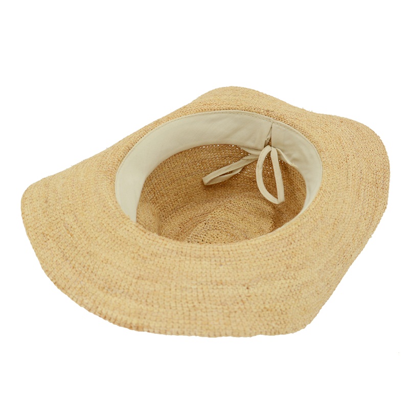 spring summer straw panama sun hat with ribbon trim