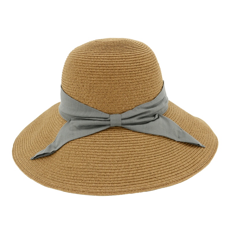 Wide brim paper braid straw sun hat