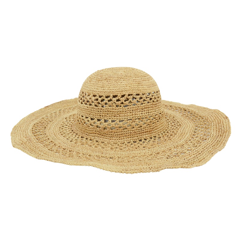 extra wide brim raffia straw hat