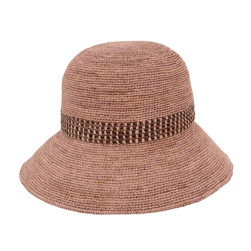 fine crochet raffia straw sun hat