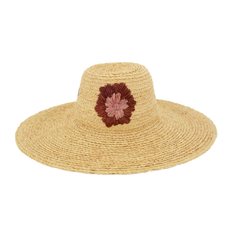 Wide Brim Raffia Braid Straw Hat