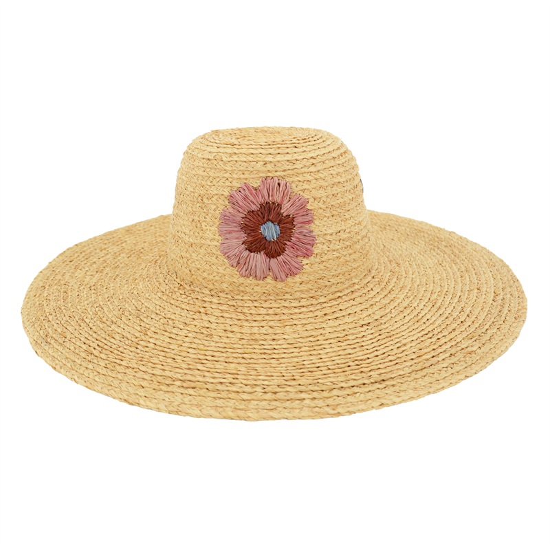 Wide Brim Raffia Braid Straw Hat