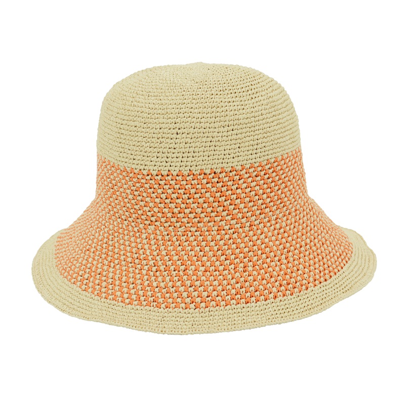 women summer straw sun bucket hat
