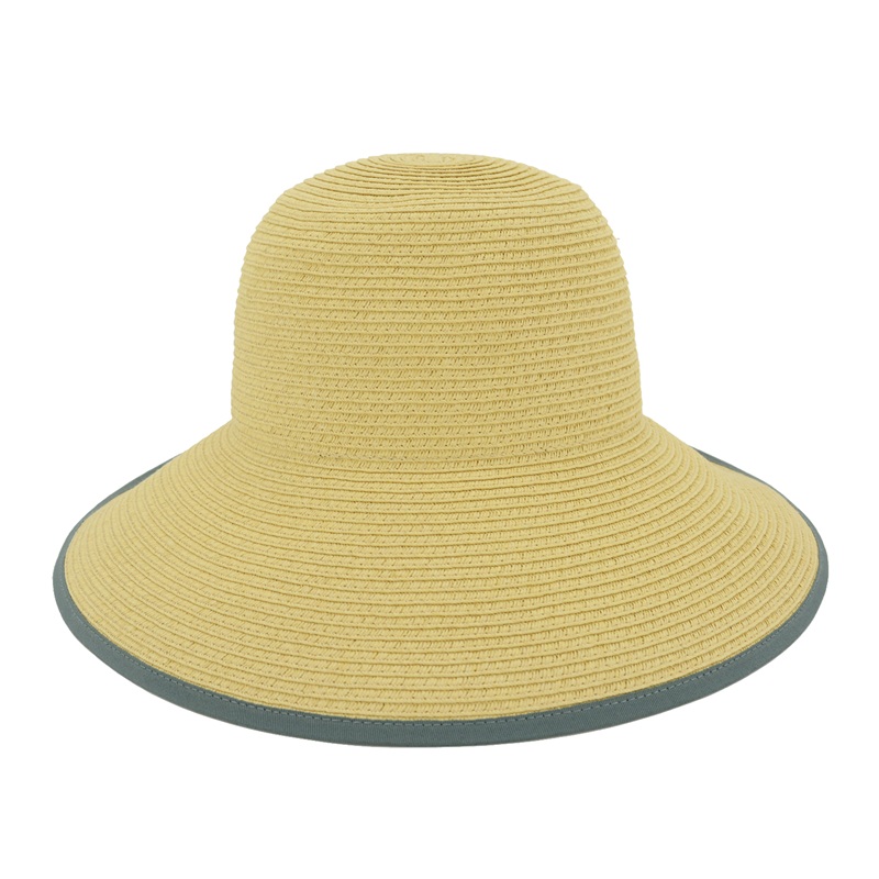 Wide brim paper braid straw sun hat for the summer