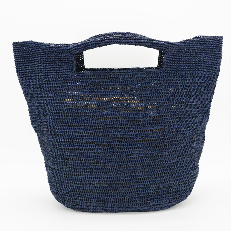 YAMA raffia tote bag made with dyed raffia