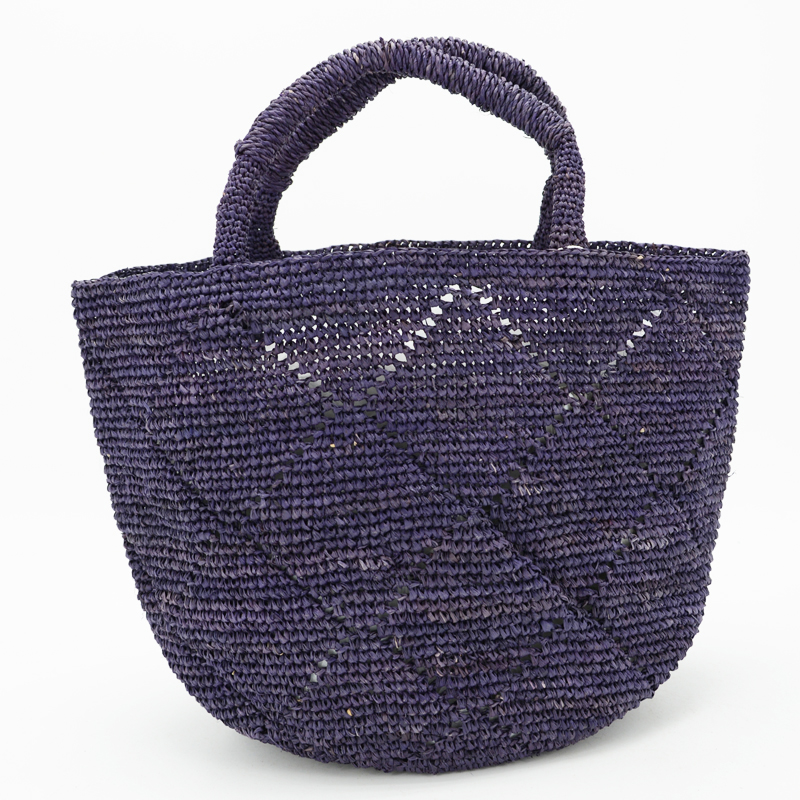 woven raffia bucket bag