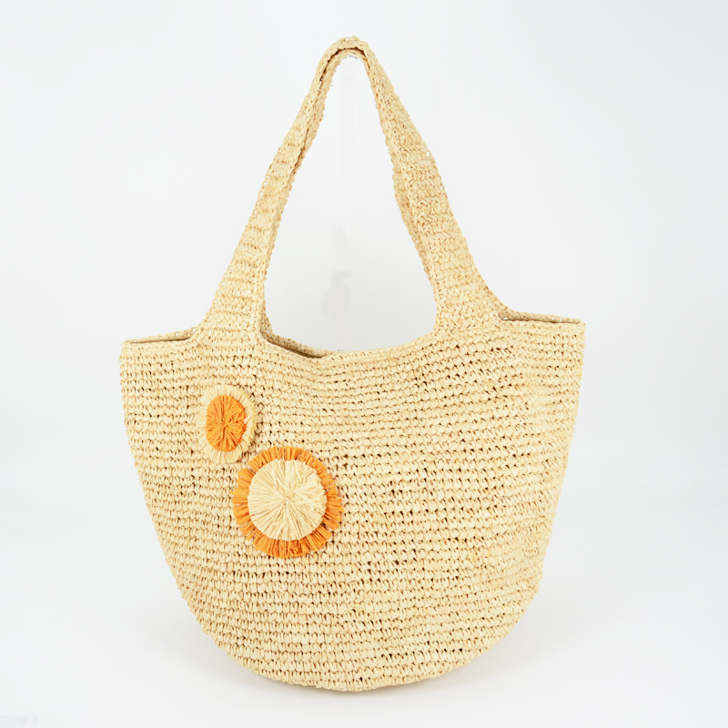 large raffia tote bag made in China