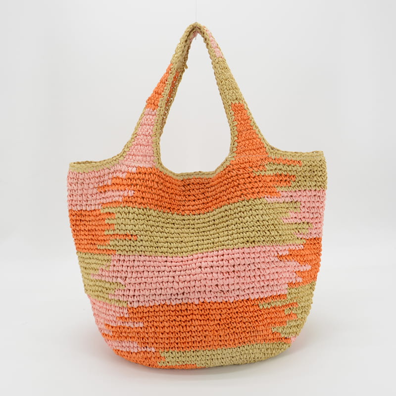 Large Straw Bucket Bag