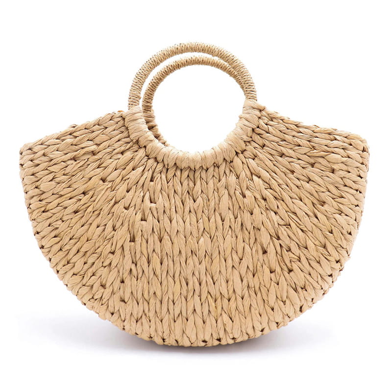 Paper Straw Bag with Round Handle
